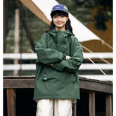 Unisex Jacket Shell Jacket Casual Hooded Coat Loose Windproof Jacket